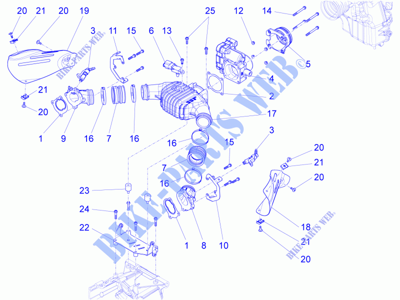 Klappenkörper für MOTO GUZZI Eldorado E4 ABS 2016