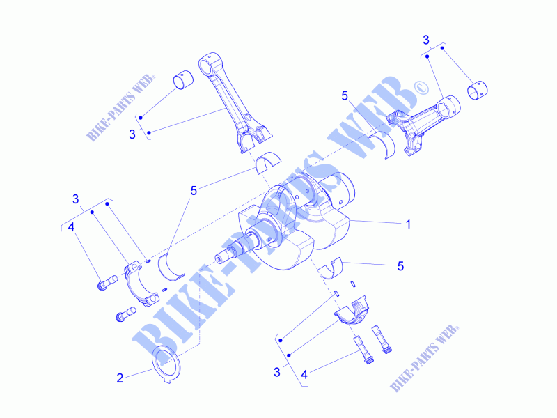 Kurbelwelle für MOTO GUZZI Eldorado E4 ABS 2016