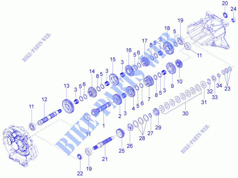 Schaltgetriebe   Zahnräder für MOTO GUZZI Eldorado E4 ABS 2016