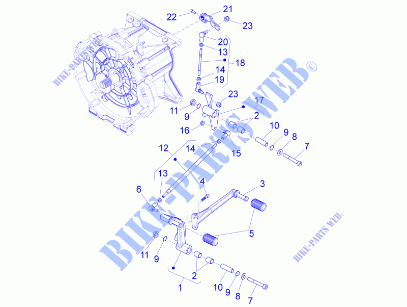 Schalthebel für MOTO GUZZI Eldorado E4 ABS 2016